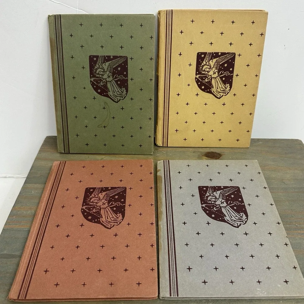 Vintage Inspirational Library 1949 Book Set Prayers, Psalms, Parables, Carols
